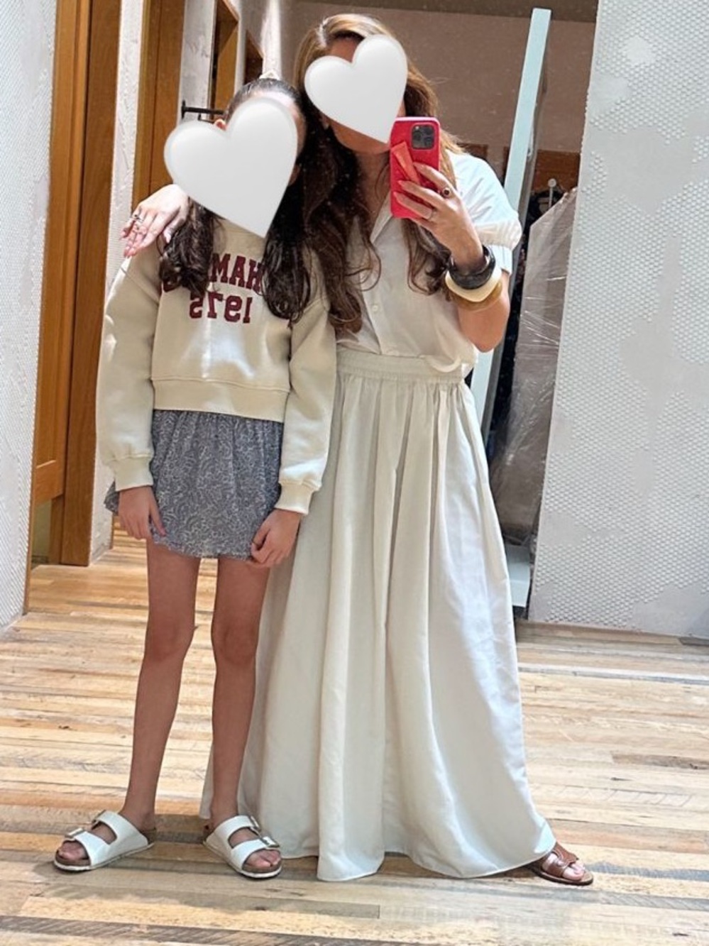 ZARA Poplin Two-Piece Set - Cropped Puff Sleeve Shirt & Maxi Skirt - Ivory/White - Picture 4 of 6